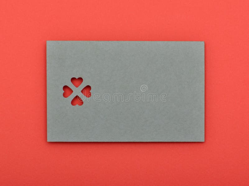 Blank valentine card