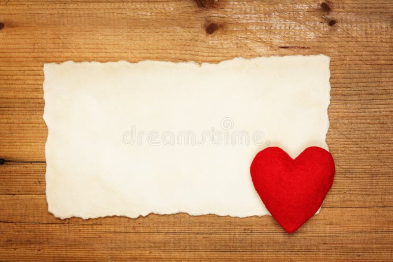 Blank Valentines Card with Felt Heart Stock Photo Image of celebrate