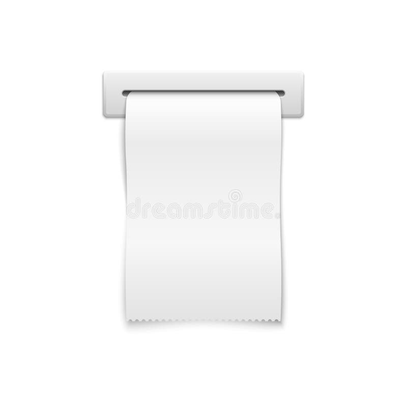 blank vector shopping cash receipt stock vector illustration of