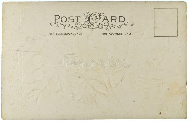 Blank Vintage Postcard stock image. Image of copy, postal 12819593