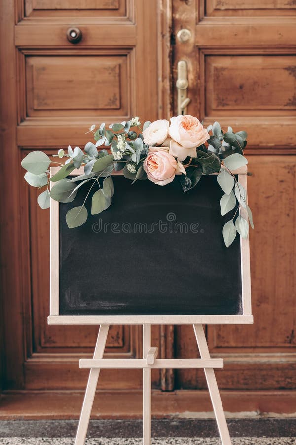 1 x Blackboard Sign Free Standing Landscape wedding 
