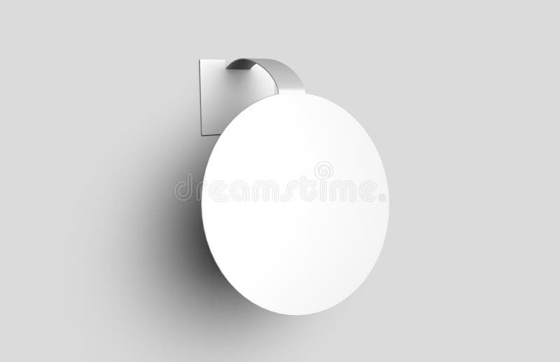 Blank White Advertising PVC shelf wobbler plastic shelf dangler for shopping centers. 3d render illustration. royalty free illustration Blank White Advertising PVC shelf wobbler plastic shelf dangler for shopping centers. 3d render illustration. royalty free illustration