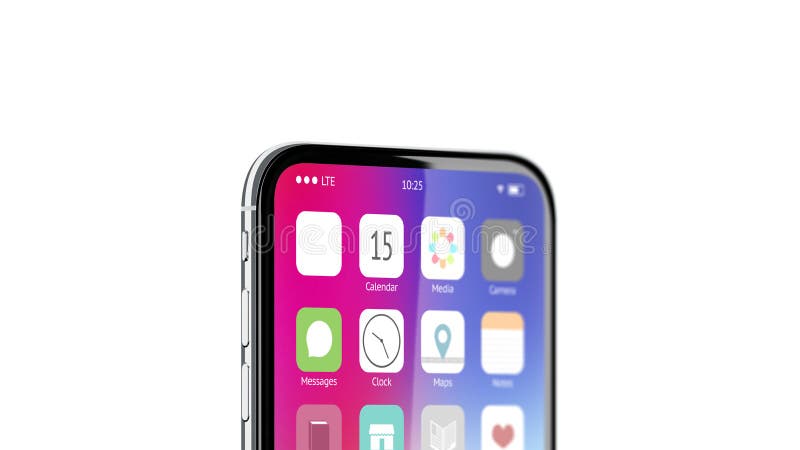 Blank White App Icon On Phone Screen Menu Mockup Stock Illustration Illustration Of Buton Mockup 131993113