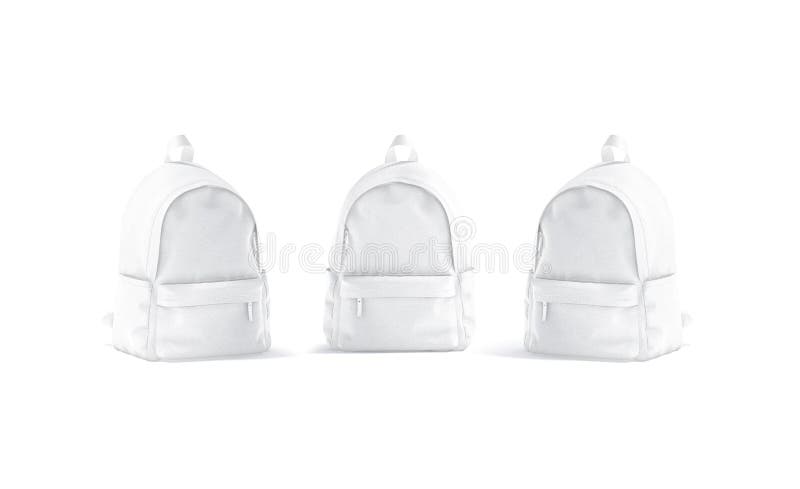 Download Blank White Backpack With Zipper Mockup, Front And Side ...