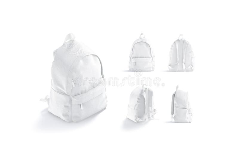 Download Blank White Backpack With Zipper And Strap Mockup ...