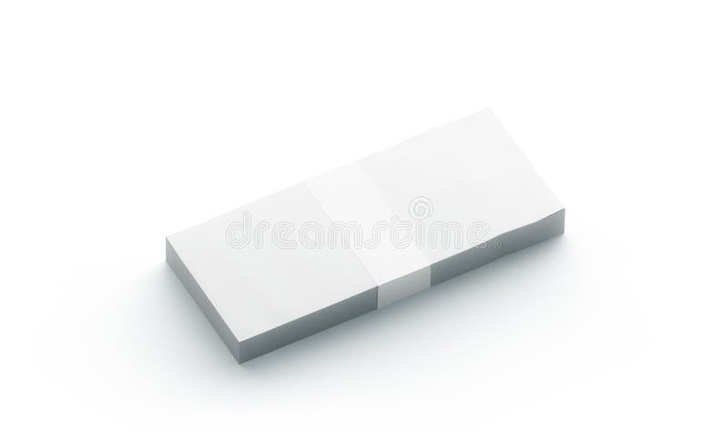 Download Blank White Banknote Stack Mock Up, Isolated, Side View Stock Illustration - Illustration of ...