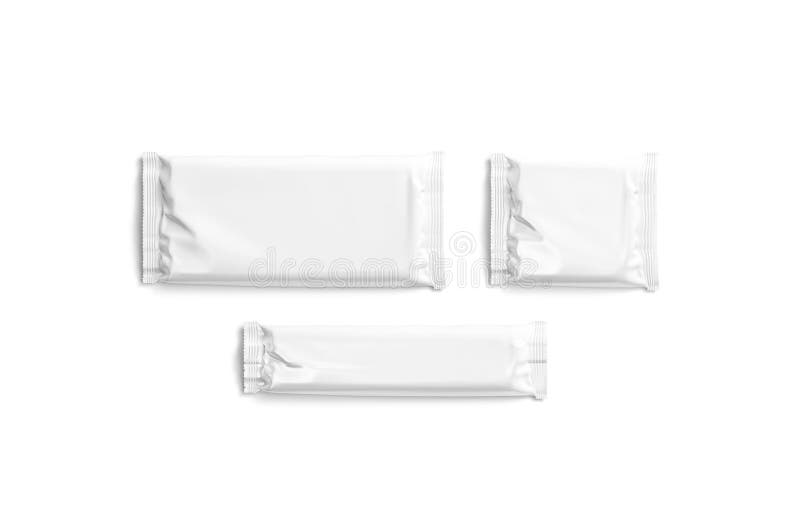 Download Blank White Big, Small, Square Chocolate Bar Foil Wrap Mockup Stock Illustration - Illustration ...