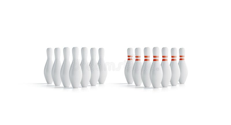 Download Blank White Bowling Skittles Set Mock Up, Front View Stock Image - Image of clear, equipment ...