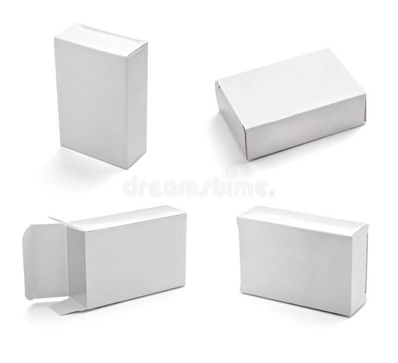 Blank white box stock illustration
