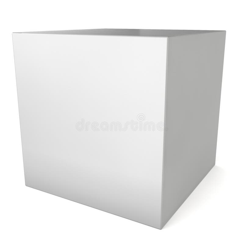 Blank white box royalty free illustration