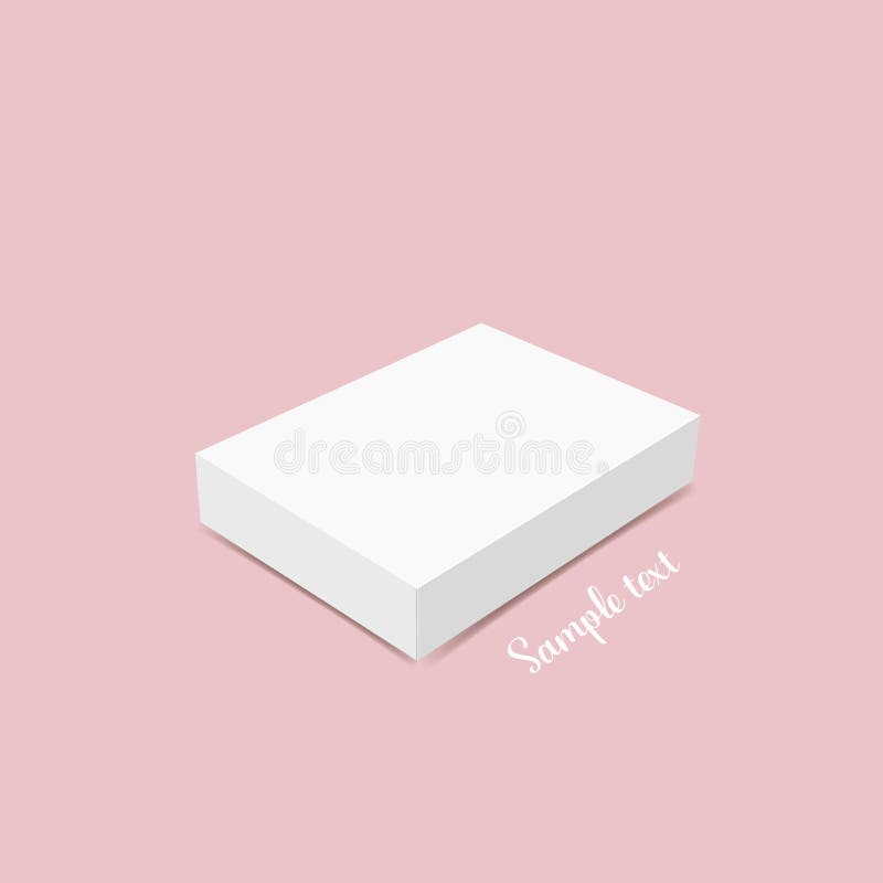 Blank White Box Mock Up. Vector Illustration Stock Vector - Illustration of board, nobody: 83412898