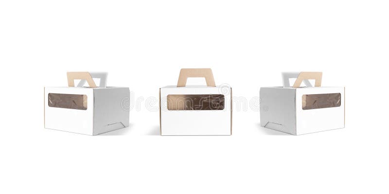 Download Cardboard box with handle stock image. Image of cargo ...