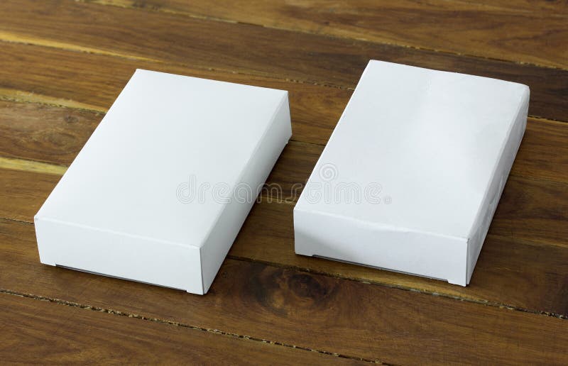 Blank white cardboard package box mockup