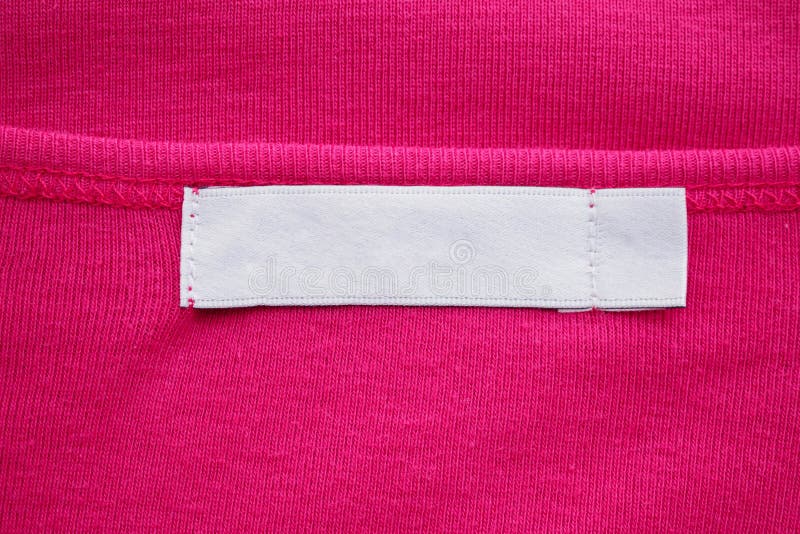 Blank White Clothes Tag Label on New Shirt Stock Image - Image of info ...