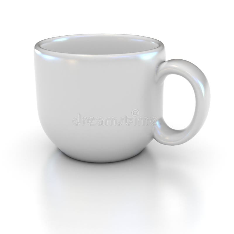 Blank white coffee cup stock illustration. Illustration of close 16279785
