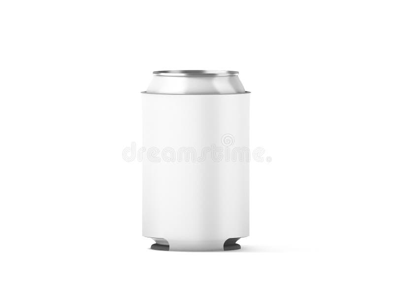 Download Blank White Collapsible Beer Can Koozie Mockup Isolated ...