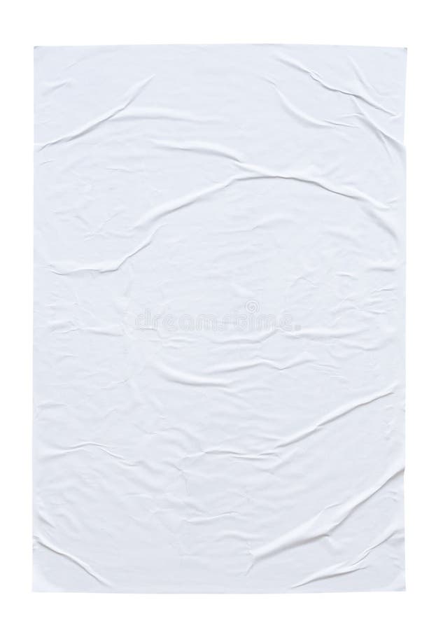 Blank White Crumpled And Creased Paper Poster Texture Background Stock  Photo, Picture and Royalty Free Image. Image 150454966.