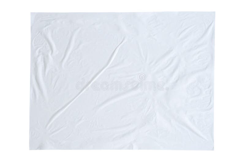 Download Blank White Crumpled And Creased Sticker Paper Poster ...