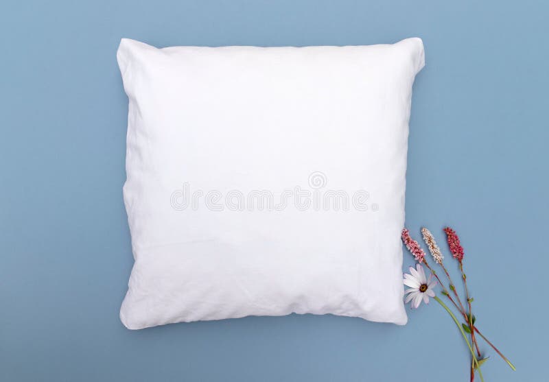 Download Two Blank White Pillows On A Patterned Grey Background ...