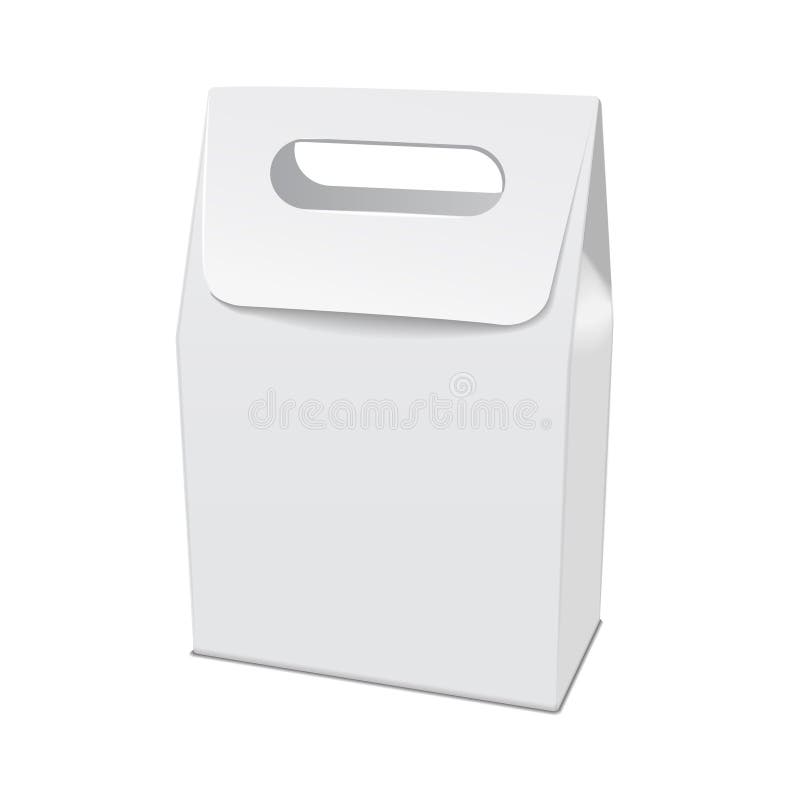 Download Blank White 3d Model Cardboard Take Away Food Box Mock Up. Empty Product Container Template ...