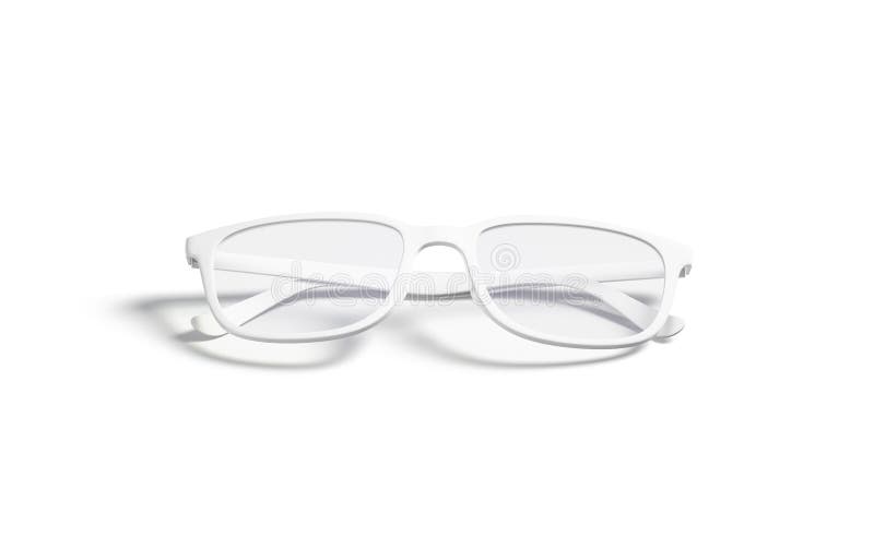 Download Blank White Eye Glasses With Frame Mock Up Front View Stock Illustration Illustration Of Mocap Glimmers 182449869