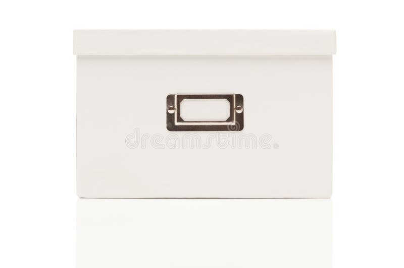 Blank White File Box with Lid on White