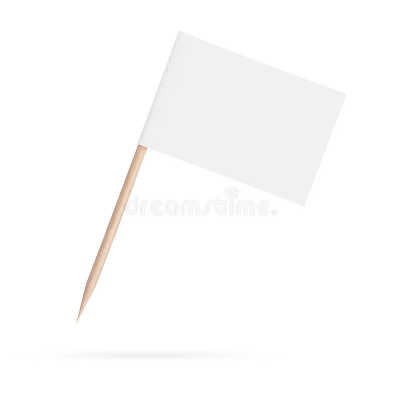 Blank white flag.Isolated on white background