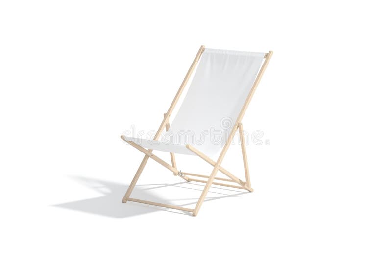 Blank White Folding Beach Chair Mock Up, Side View Stock Illustration ...