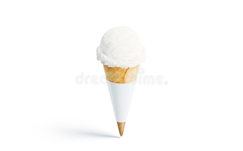 Download Blank White Ice Cream Cone Mockup Front View Stock Illustration Illustration Of Food Cream 125439897