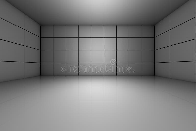 Blank White Interior Room Background Stock Illustration - Illustration ...