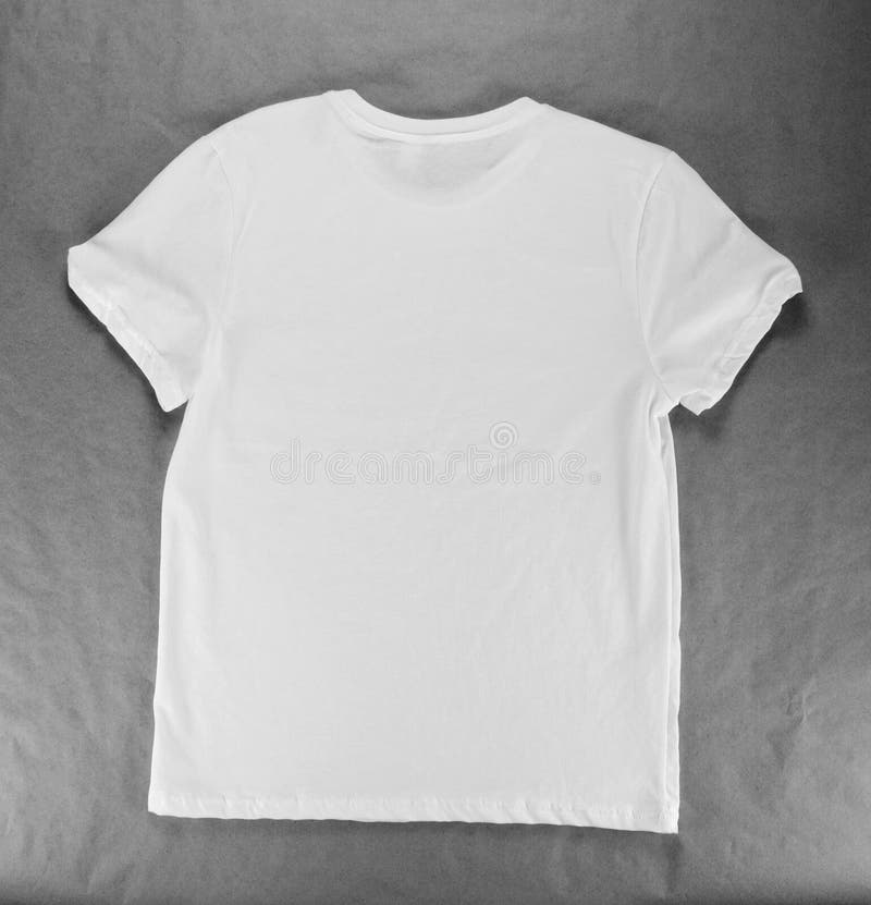 Blank White Men's T-shirt design template. royalty free stock images Blank White Men's T-shirt design template. royalty free stock images