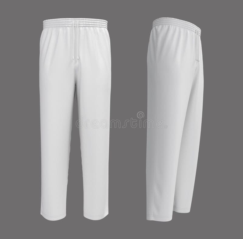 Blank Joggers Mock Up. Sweatpants. Stock Illustration - Illustration of ...