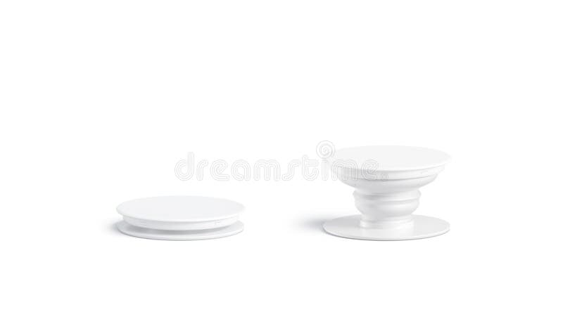 Download Blank White Phone Pop Socket Mock Up, Isolated, Front View Stock Illustration - Illustration of ...