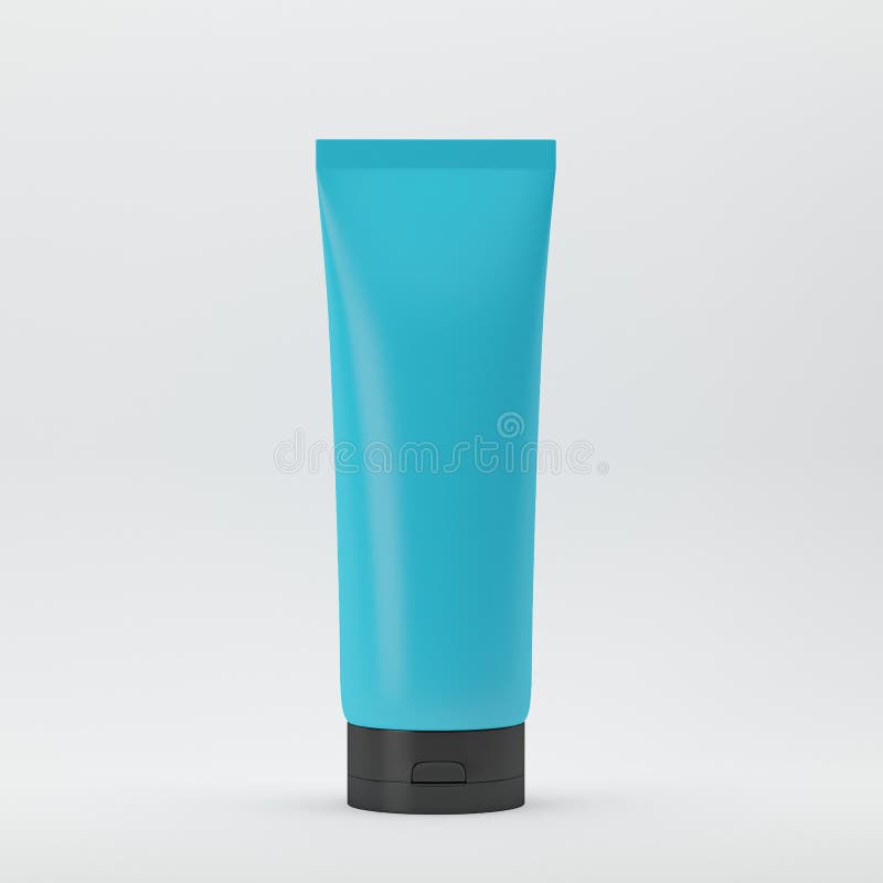 Download Blank White Plastic Tube For Cosmetic, Body Wash, Shampoo, Face Wash Stock Illustration ...