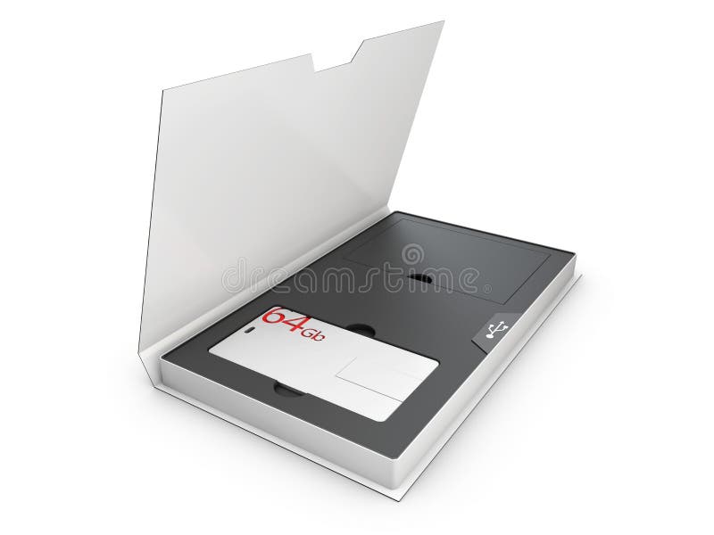 Download Usb Card Mockup In The Form Of A Key, 3d Illustration ...