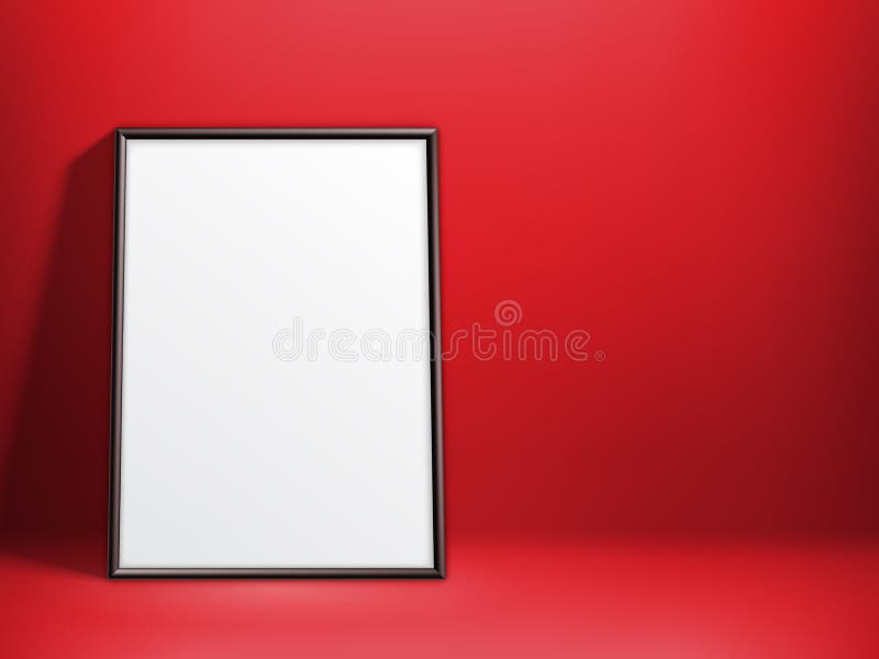 Blank White Poster Template Stock Vector Illustration of empty