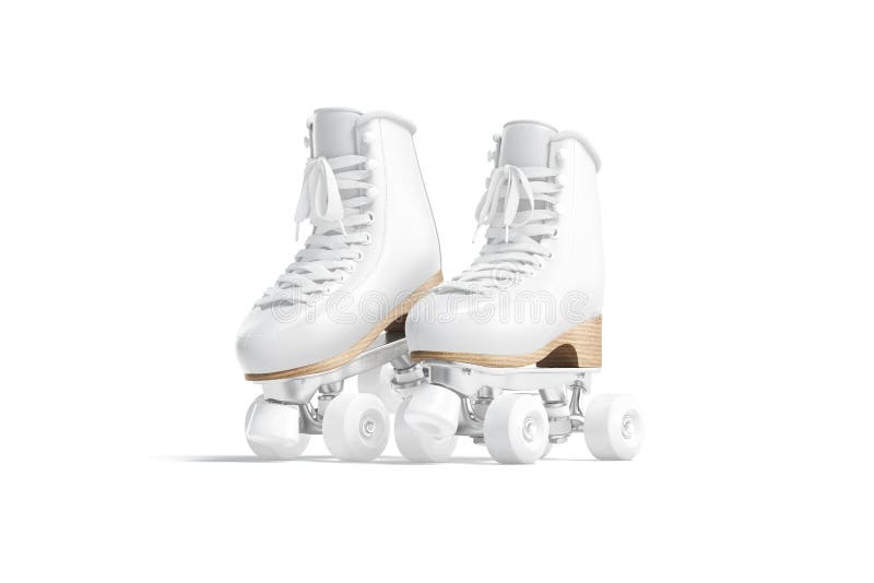 Download Blank White Roller Skates With Wheels Mockup Pair On ...