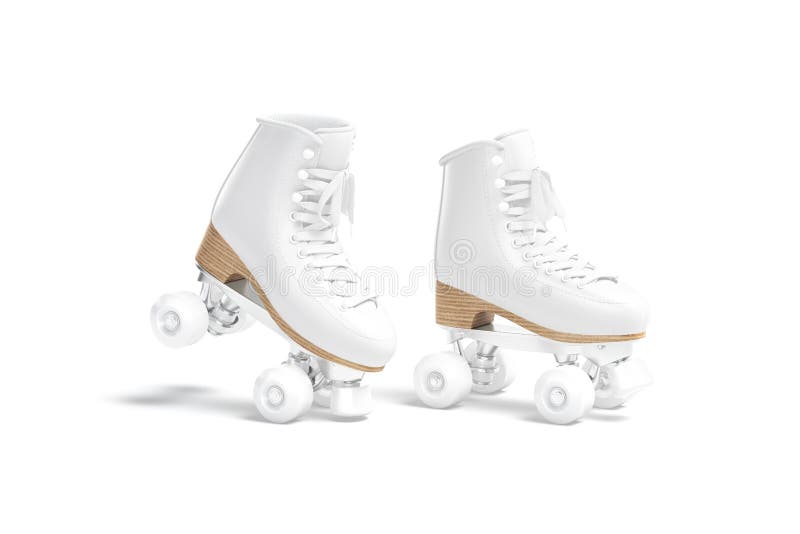 Download Blank White Roller Skates With Wheels Mockup Toe, Half ...