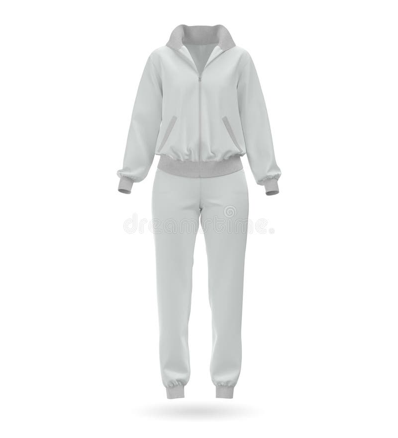 White woman tracksuit set Royalty Free Vector Image