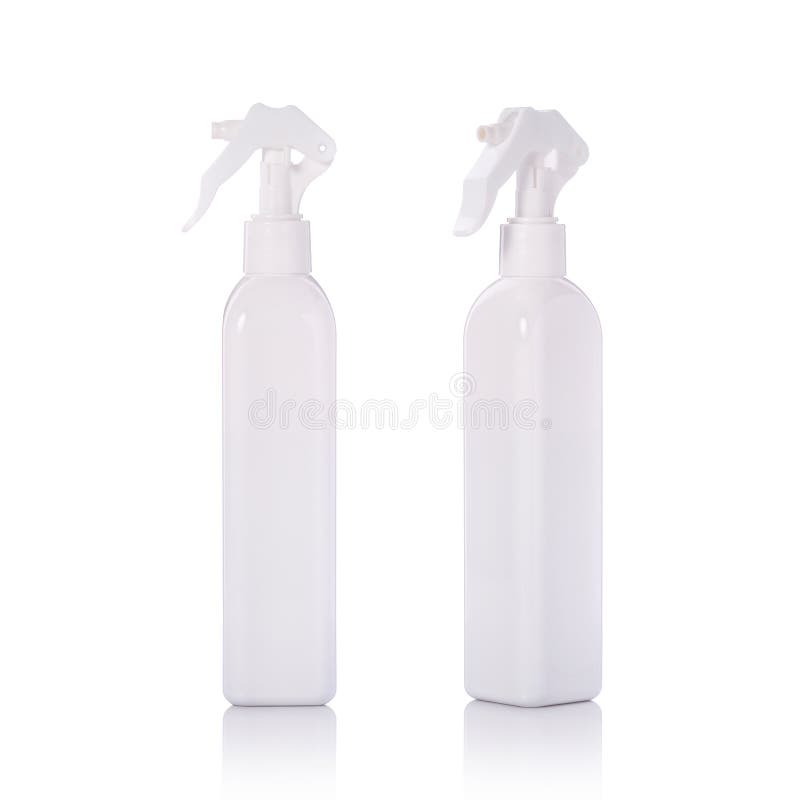 Blank White Spray Plastic Bottle Used Liquid, Shampoo or Soap. S Stock