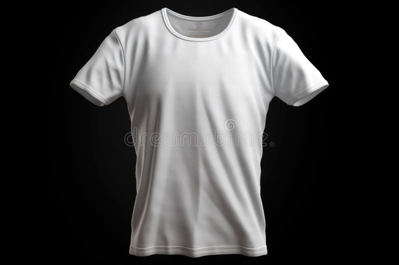 Blank White T-Shirt Mockup for Designers. Stock Illustration ...