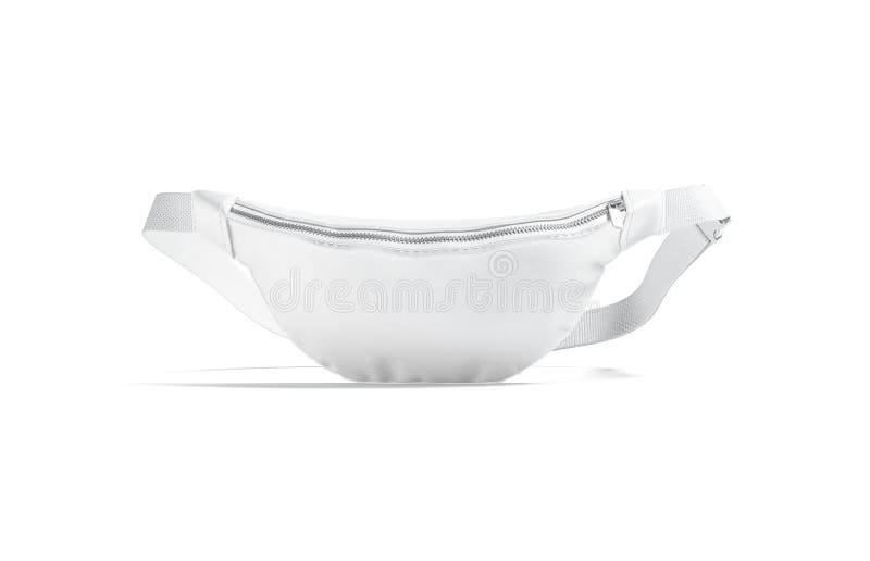 Download Blank White Waist Bag Mockup Stand, Front View Stock ...