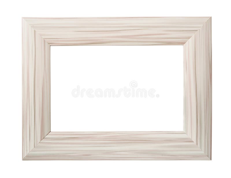 Blank White Wooden Photo Frame. Stock Photo Image of vintage, path