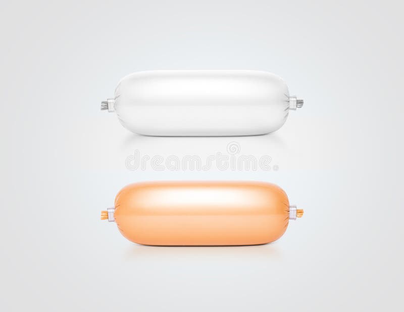 Blank white and yellow pate bag design mockup, isolated royalty free stock images Blank white and yellow pate bag design mockup, isolated royalty free stock images