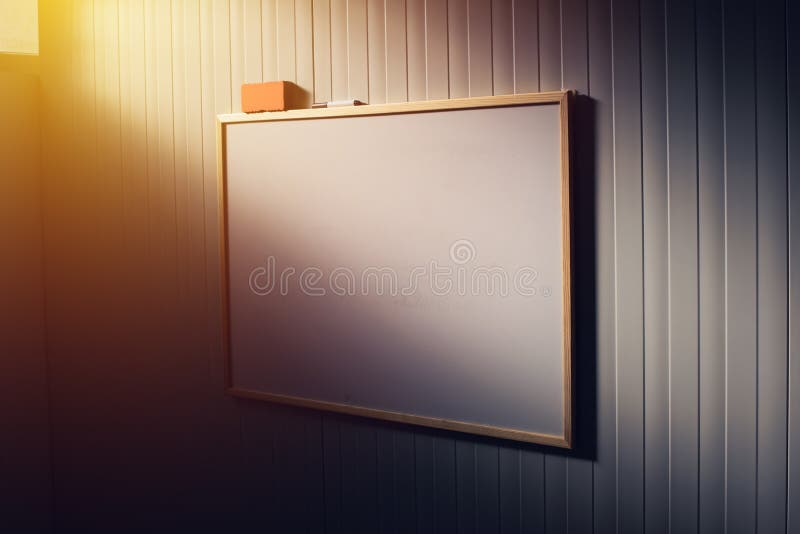 Blank whiteboard in the office, white board as copy space
