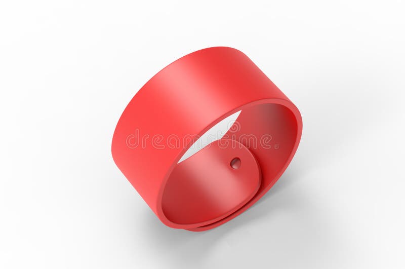 Download Blank Wide Silicone Rubber Slap Bracelet For Branding And Mock Up 3d Render Illustration Stock Illustration Illustration Of Mock Armband 187840063