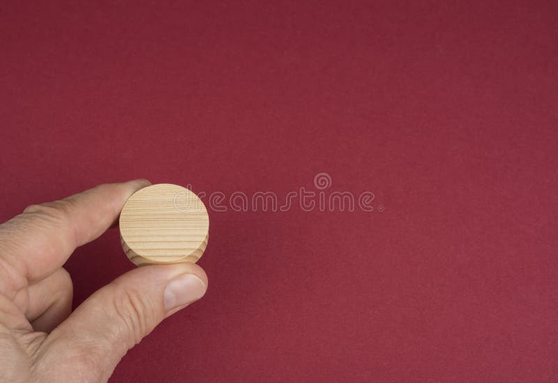 Blank Wooden Circles for Conceptual Sign on a Red Stock Photo Image of copy, sale 199380700
