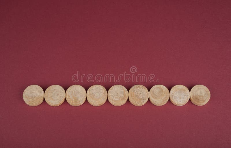 Blank Wooden Circles for Conceptual Sign on a Red Stock Photo Image of blank, copy 199381780
