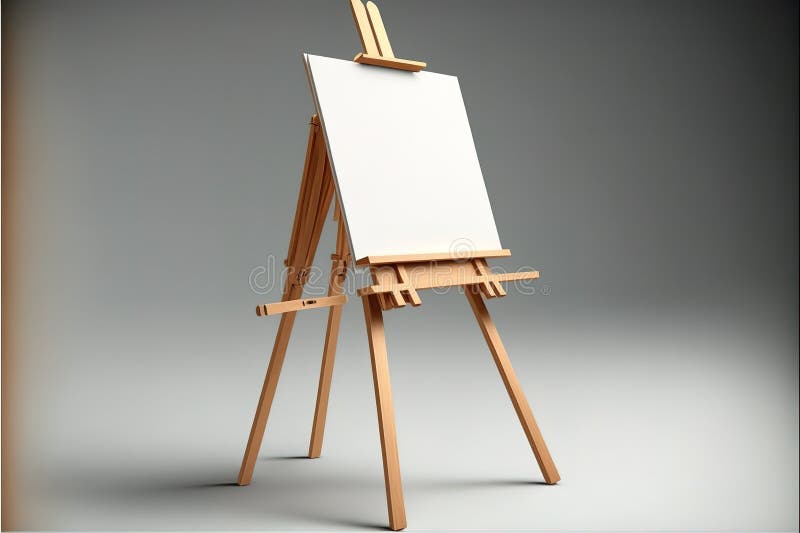 Blank Wooden Easel Calendar for Design Presentation Board. Generative