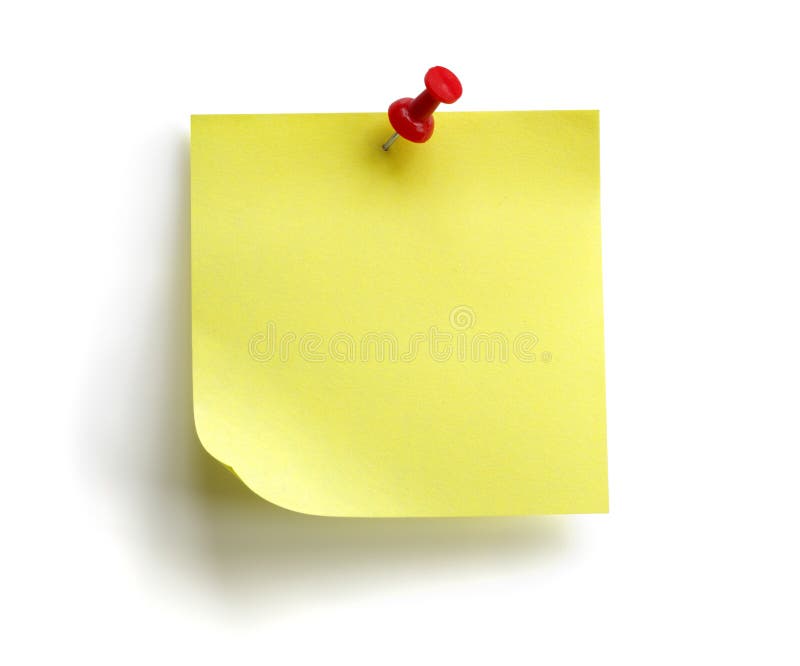 Blank yellow sticky note